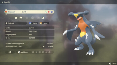 Shiny Alpha Knakrack 6IV / 6GV | Pokemon Legenden Arceus