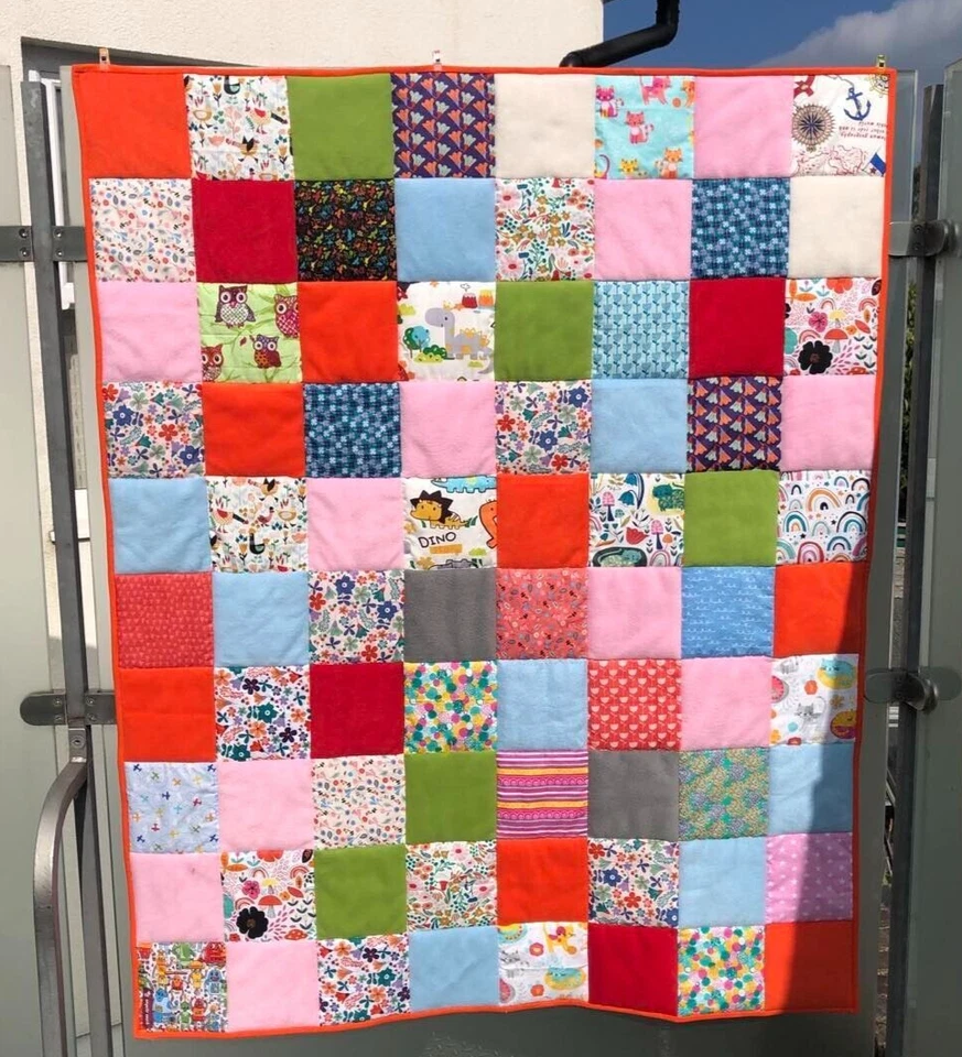 Made from a combination of wool and cotton. Children's, baby blanket, handmade - Image 3 of 4