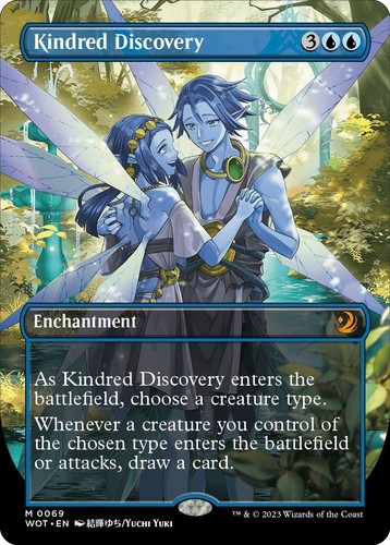 mtg woe anime cards J4 MTG - Anime Borderless WOE: Enchanting Tales - WOT Kindred Discovery  (0069)