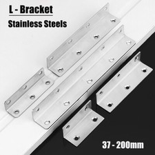 Stainless Steel Corner Brace Joint Angle Brackets Bent L Brackets 37 - 200mm