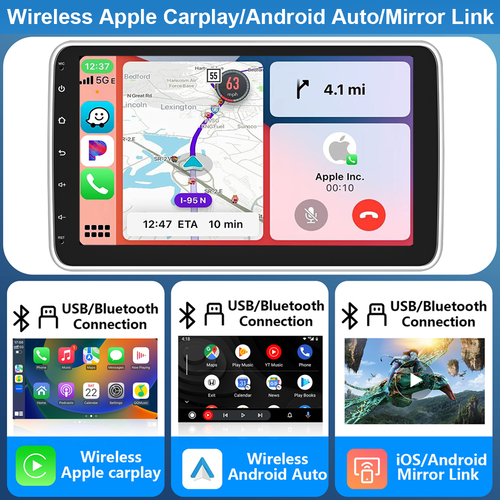 For Nissan Apple CarPlay Car Radio Android 13 GPS Navi WiFi Stereo 2+64GB FM RDS - Foto 8 di 16