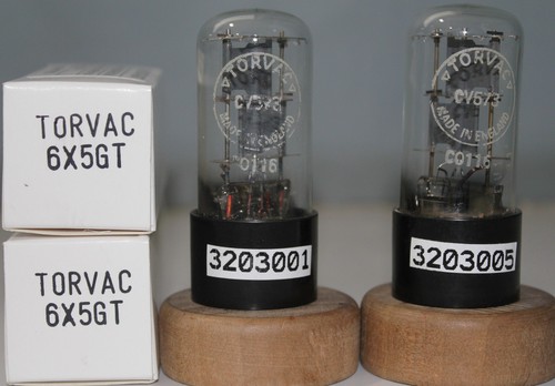 6X5GT-CV573 TORVAC MATCHED PAIR "D" GETTER MADE IN ENGLAND AMPLITREX TESTED - Picture 2 of 7