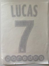 FLOCAGE OFFICIEL PSG LUCAS 7 ADULTE Ligue 1 AWAY 2014/2015