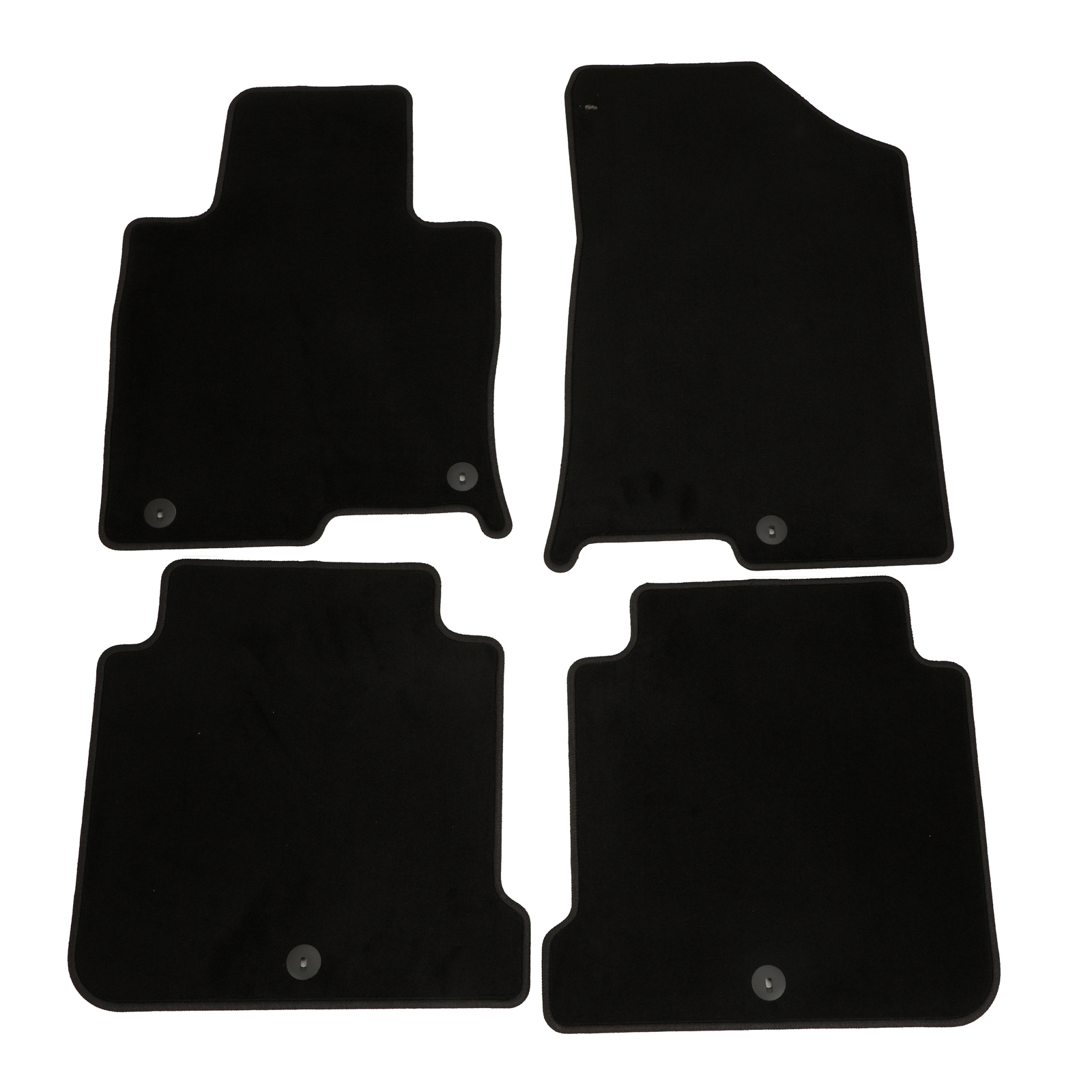 Alfombrillas de piso de alfombra negras para Kia Cadenza 2017-2018 (N/P F6014-ADU00)
