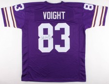 Stu Voigt Signed Vikings Jersey (JSA COA) 3×NFC Champions (1973, 1974, 1976) TE