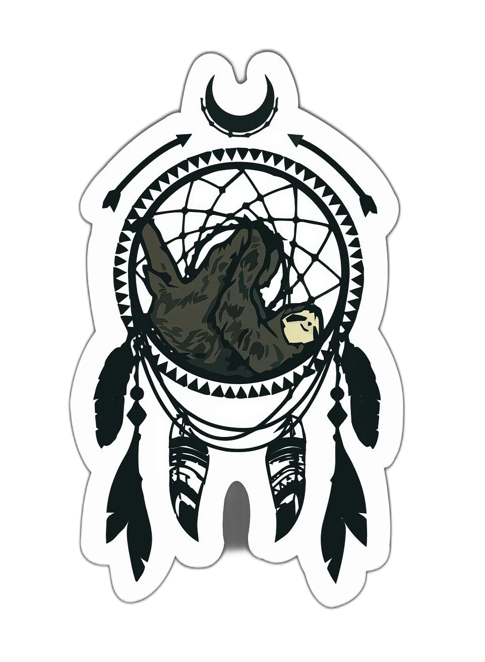 Sleepy Sloth Dream Catcher Sticker Decal