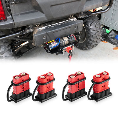 WEISEN 4pcs Red 175A Battery Quick Connect Winch Connector Plug Power Supply