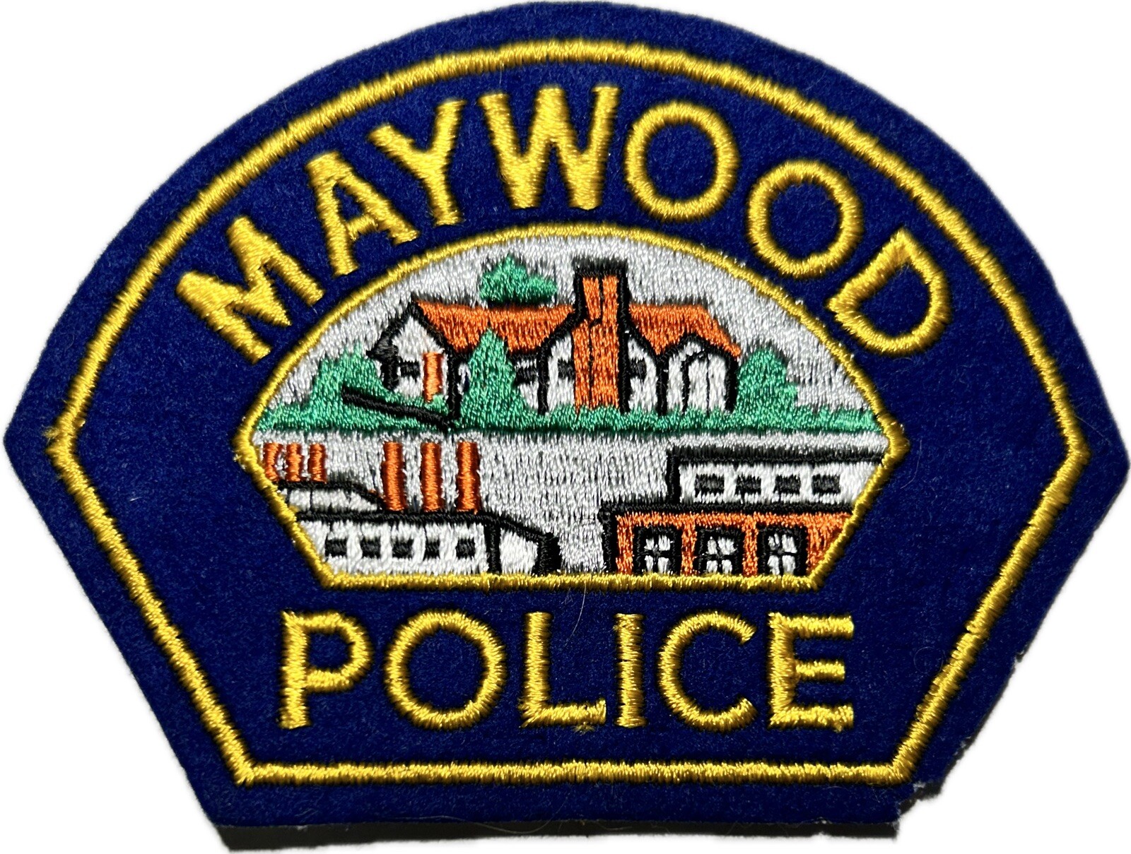 VINTAGE RARE CALIFORNIA CA MAYWOOD POLICE DEPT PATCH LOS ANGELES COUNTY