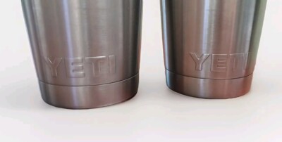 2 YETI Rambler 20oz Stainless Steel Vacuum Insulated Tumblers EUC