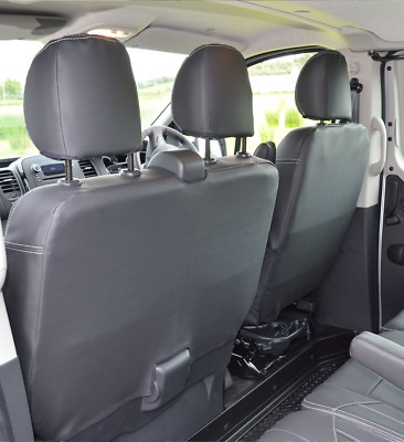 Vauxhall Vivaro 9 Seater Minibus Waterproof Leather Look Tailored Seat Covers
