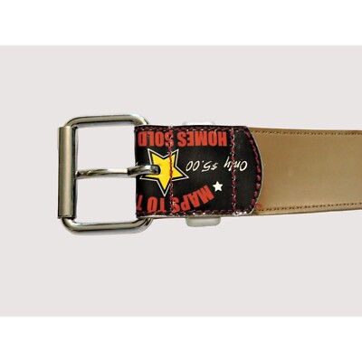 Nostalgic Movie Titles Belt Womens XL 34-38 Silver Tone Buckle