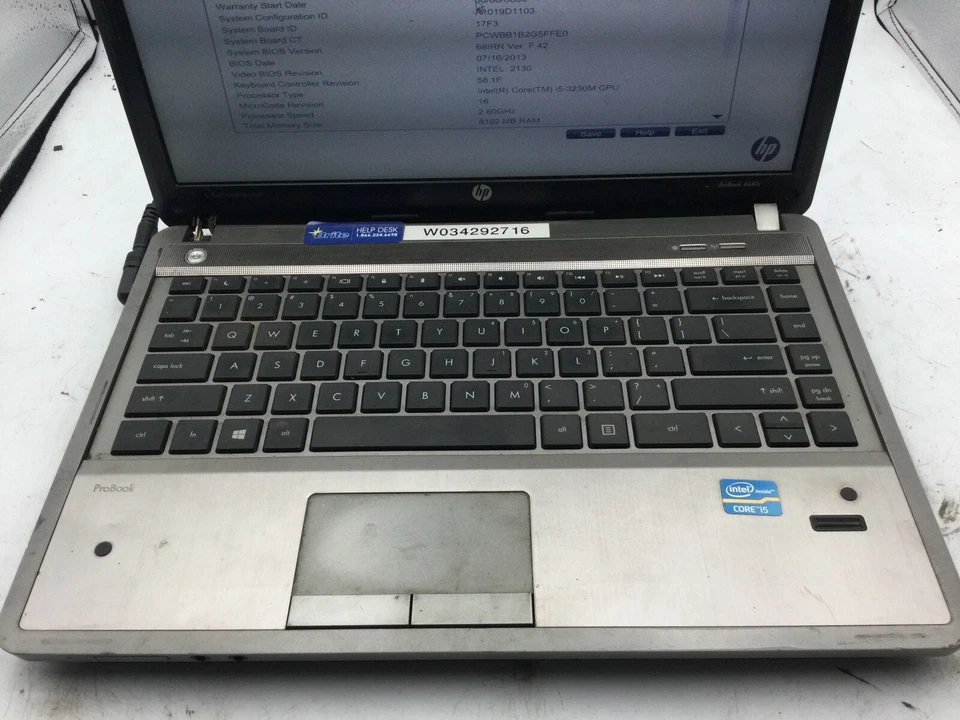 HP PROBOOK 4440S - BOOTS TO BIOS - INTEL I5 3230 - 8GB RAM - READ DESCRIPTION-BB - Image 3 of 4