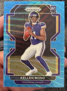 2021 Panini Prizm Prizms Blue Wave #351 Kellen Mond /199