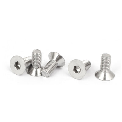 M6x14mm 316 Edelstahl Senkkopf Flachkopf Sechskantschraube Schraube 5 stücke