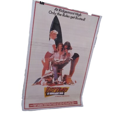 Original Fast Times at Ridgemont High Movie Poster Laminated Slight Fading Pics!