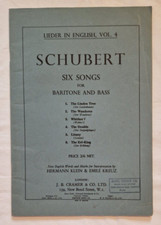 Schubert - Six Songs for Baritone  Bass - Lieder in English Vol 4