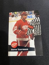 Steve Yzerman 1991 Pro Set #62 Detroit Red Wings Hockey Card Hall of Fame