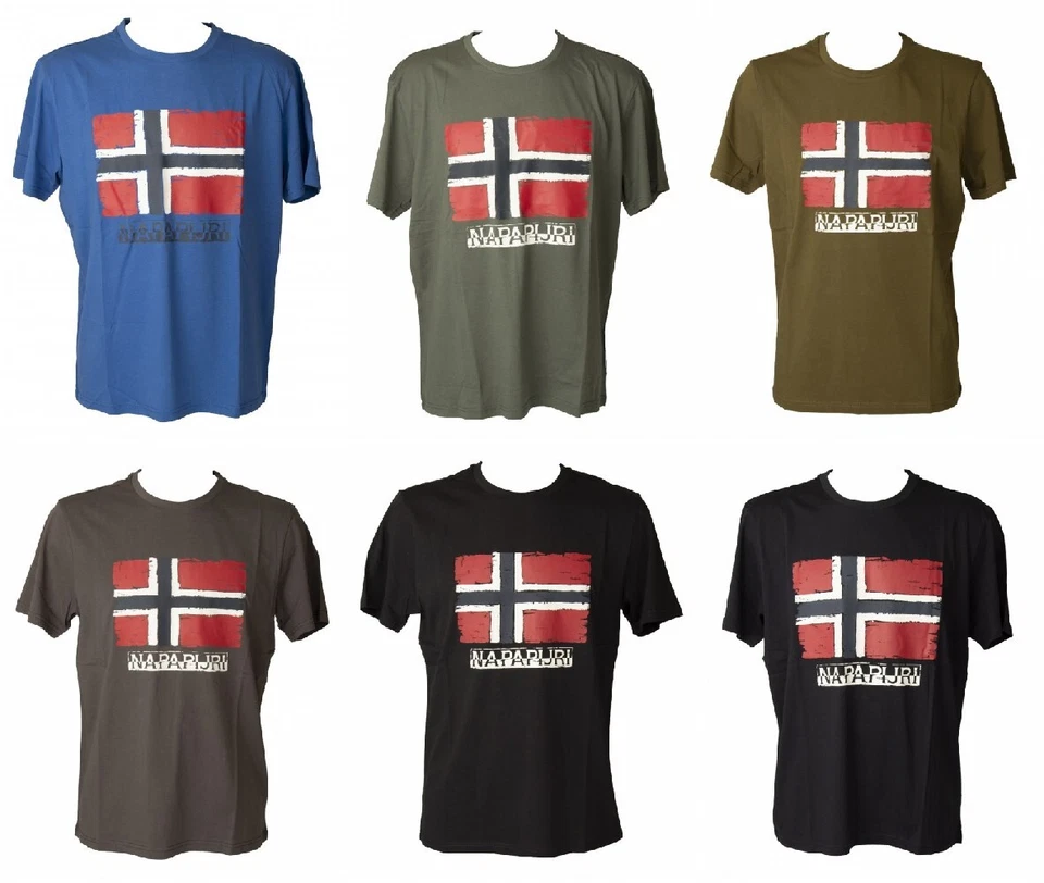 NAPAPIJRI t-shirt homme manches courtes col rond t-shirt en coton avec article i - Photo 1/1