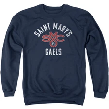 Saint Mary's Adult Crewneck Sweatshirt Gaels Logo, Navy, S-3XL