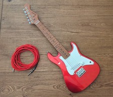 Burswood Electric Mini Guitar - Metallic Red