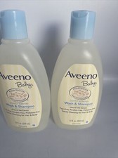 2 Aveeno baby wash  shampoo Lightly Scented 12oz Tear-free Paraben-free Gentle
