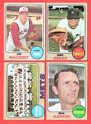 1968 Topps baseball - Less than EX - You Pick 'Em