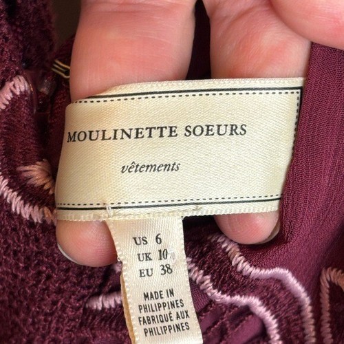 Anthropologie By Moulinette Soeurs Ariana Lace Dress Sz 6 - Bild 4 von 8