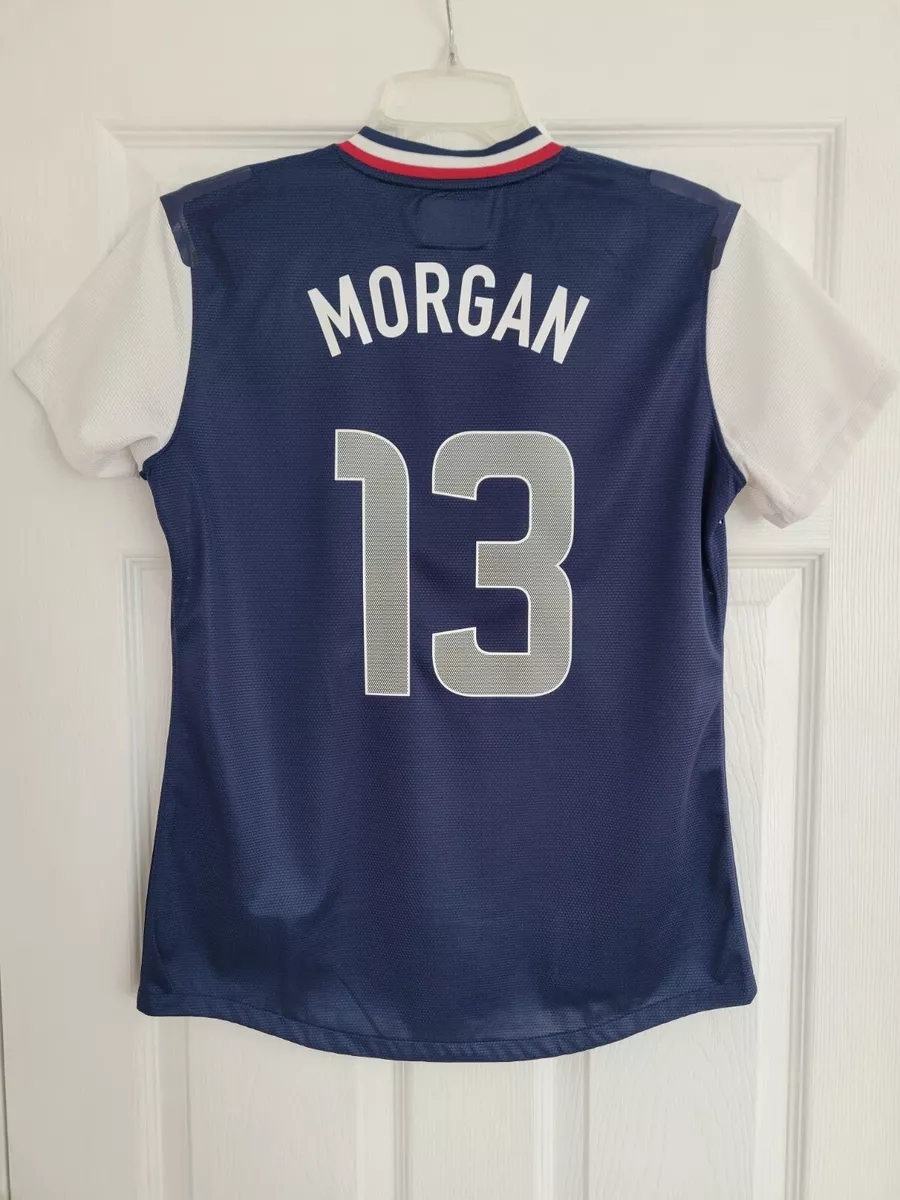 Nike USA US Womens Soccer USWNT 2012 Olympics Away Jersey PI Alex Morgan 13 WM