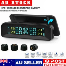 Car TPMS Solar Wireless Tire Tyre Pressure Monitor System LCD Tester+4 Sensors