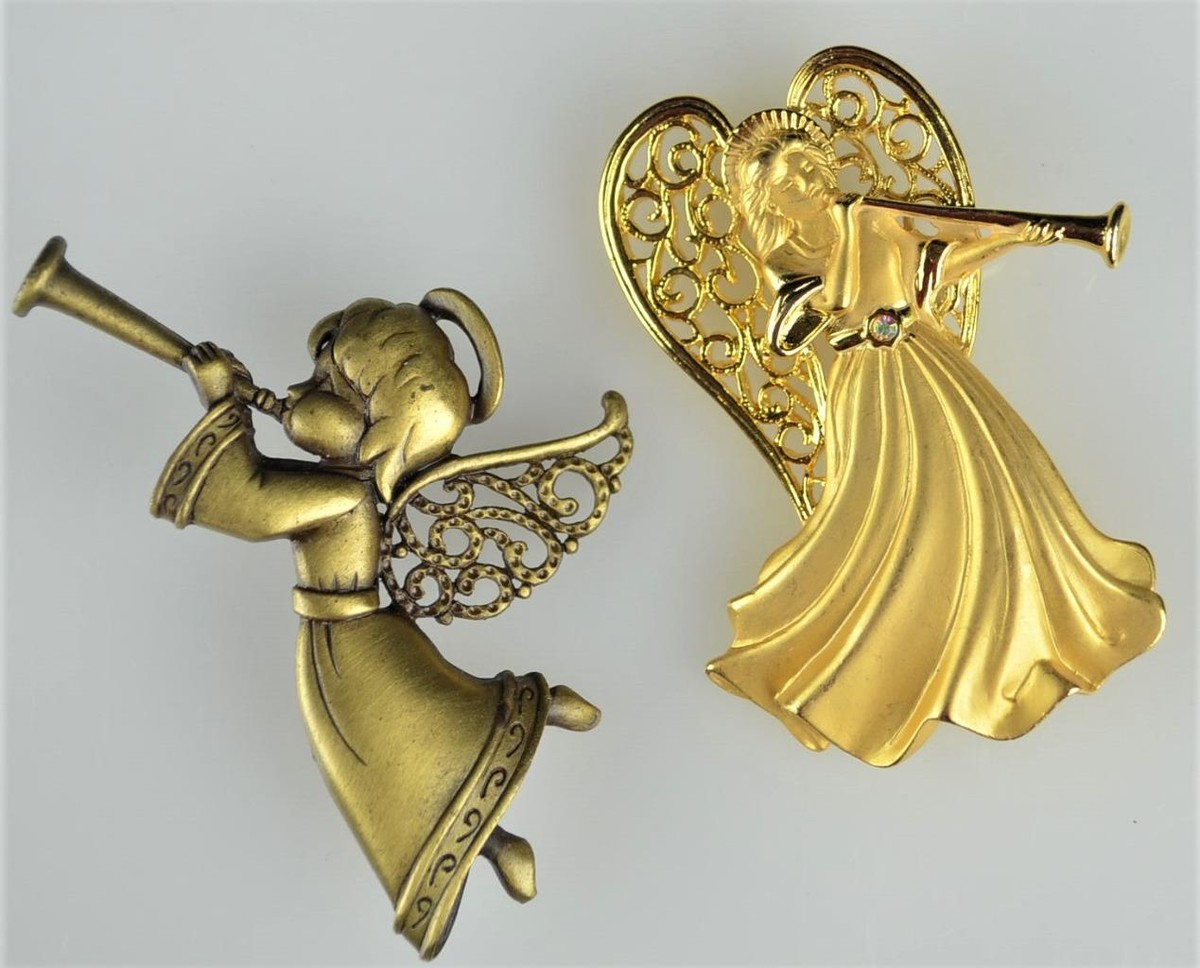 Jonette Jewelry Jj Pins Brooches VINTAGE JJ JONETTE JEWELRY ANGELS