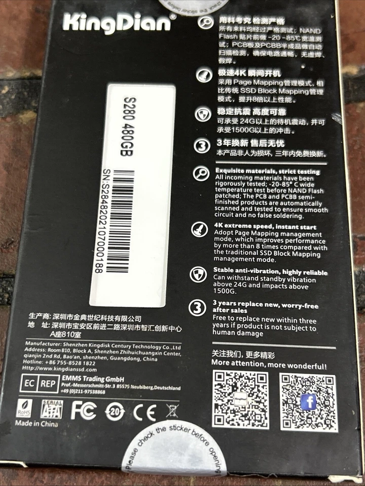 KingDian S280 480GB Laptop Solid State Drive - Image 2 of 4