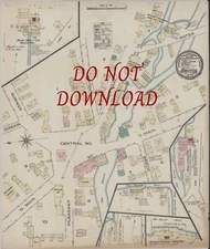 1884 Copy highly Detailed Map Bristol  New Hampshire Perfect for researchers