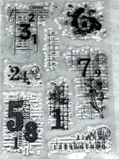 Background Numbers Clear Cling Stamps