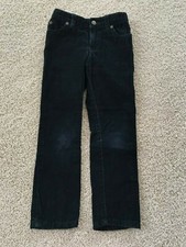 Carters Boys Black Corduroy Adjustable Waist 5 Pocket Pants Size 6 EUC