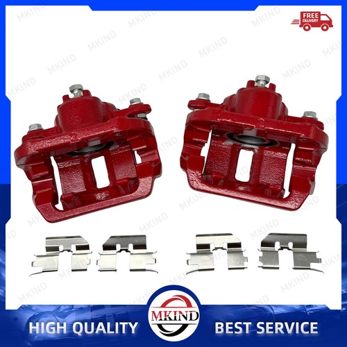 For 2006-2014 Honda Ridgeline V6 3.5L X2 Rear Red Disc Brake Caliper w/ Bracket