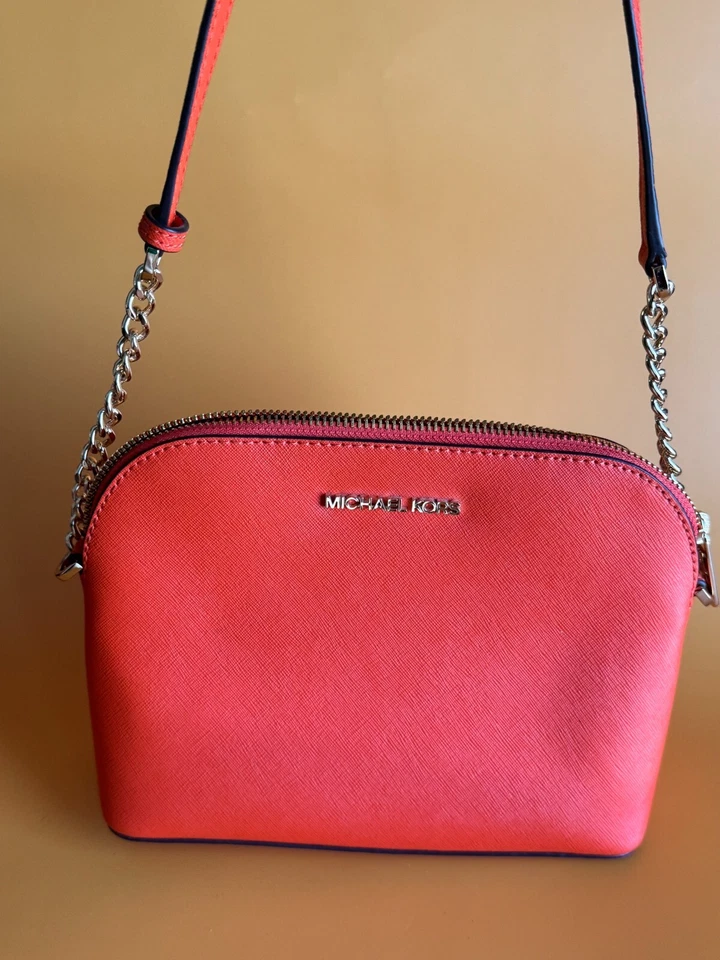 Auténtico Bolso Bandolera Michael Kors Naranja Cindy Cartera Excelente Estado Foto 3 de 4
