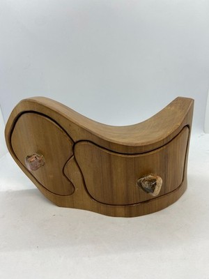 Denis Forest Bandsaw Box   300 Year Red Cedar, Stone Pulls, Secret Compartment