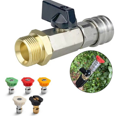 #ad Ball Valve Hose Switch for High Pressure Washing Tasks 14 Inch Quick Connector $18.52