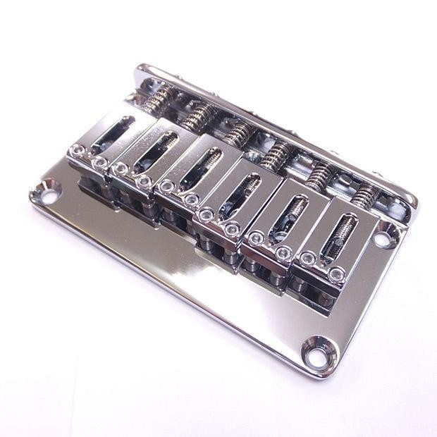 GOTOH GTC101 B String Through Fixed Guitar Bridge w/ Brass Saddles CHROME