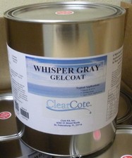 ClearCote Gel-Coat Resin with Hardener Gray Color Gallon Gel Coat w/o Wax