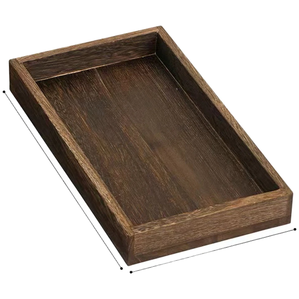 7 Piece Paulownia Wood Tea Tray Set Japanese Style Solid Wood Tea Serving Tray - Image 2 of 4