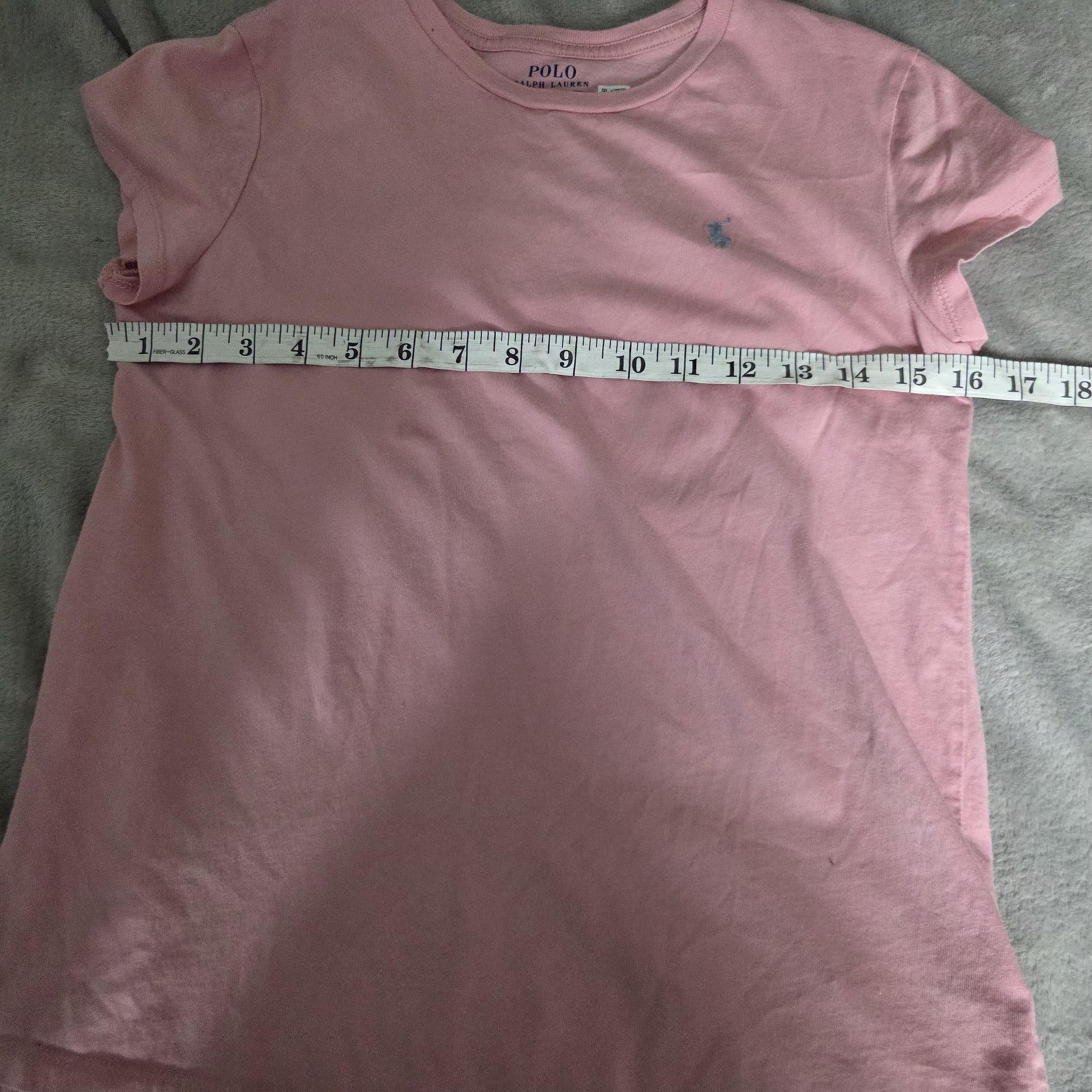 Polo Ralph Lauren Shirt Girls 16 Pink Logo Pony Graphic Tee T-Shirt Top image 9