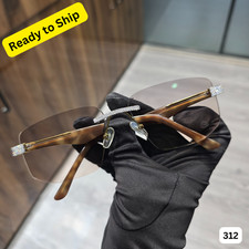 VVS D Moissanite Sunglasses Glasses Iced Out Mens Rimless Glasses Gift For Him