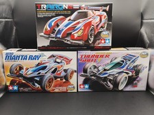 Tamiya Mini 4wd Aero Manta Ray Aero Thunder Shot Tri Long 3 Model Kit Lot Japan