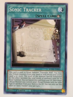 Sonic Tracker - Burst of Destiny (BODE-EN064) 1st Edition Yugioh! TCG