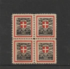 Österreich - Spendenmarken WW1 - "Gedenket der Darbenden" ** 4er Block