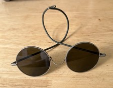 True Vintage Steampunk Sunglasses WILLSON Brand Amber Green Lenses EUC