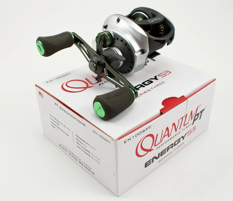 QUANTUM PT ENERGY S3 EN100SPT 6,3:1 RECHTSHAND BAITCASTROLLE - Bild 2 von 4