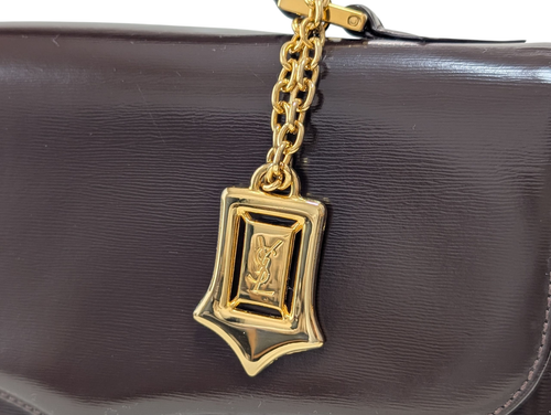 Yves Saint Laurent Handtasche Leder dunkelbraun Vintage YSL - Bild 12 von 24