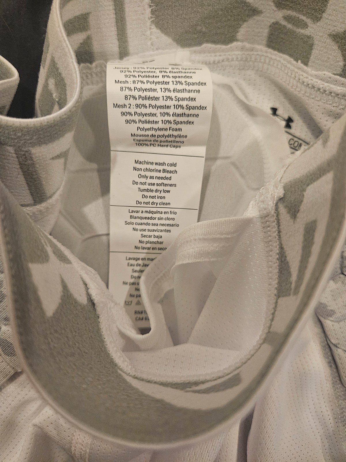 Under Armour Gameday White Hex Padded Armored Compression Shorts Men's M thumbnail 4